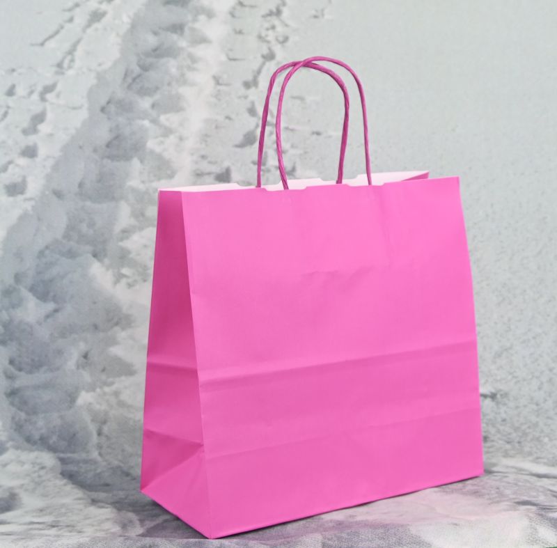 Papiertragetasche Magenta mit Papierkordel, stabil, wiederverwendbar und ideal für Geschenke, Events und Einzelhandel