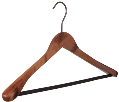 p768540107 Holzkleiderbügel VINTAGE-BRAUN, L45cm (VE 25 Stück)