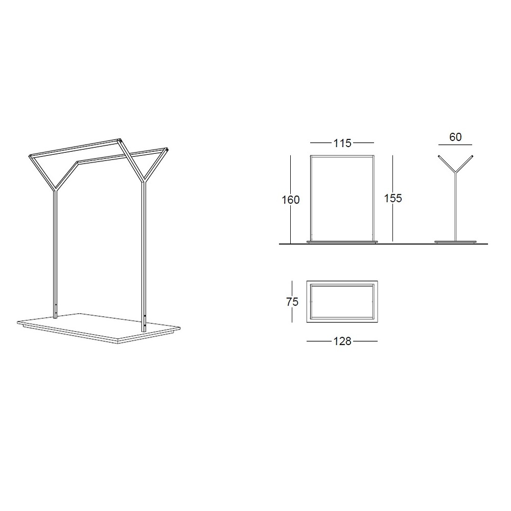 Doppelständer Schwarz, Detailaufnahme Material und Oberfläche