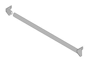 Tragestange 30x15mm mit einer losen Konsole