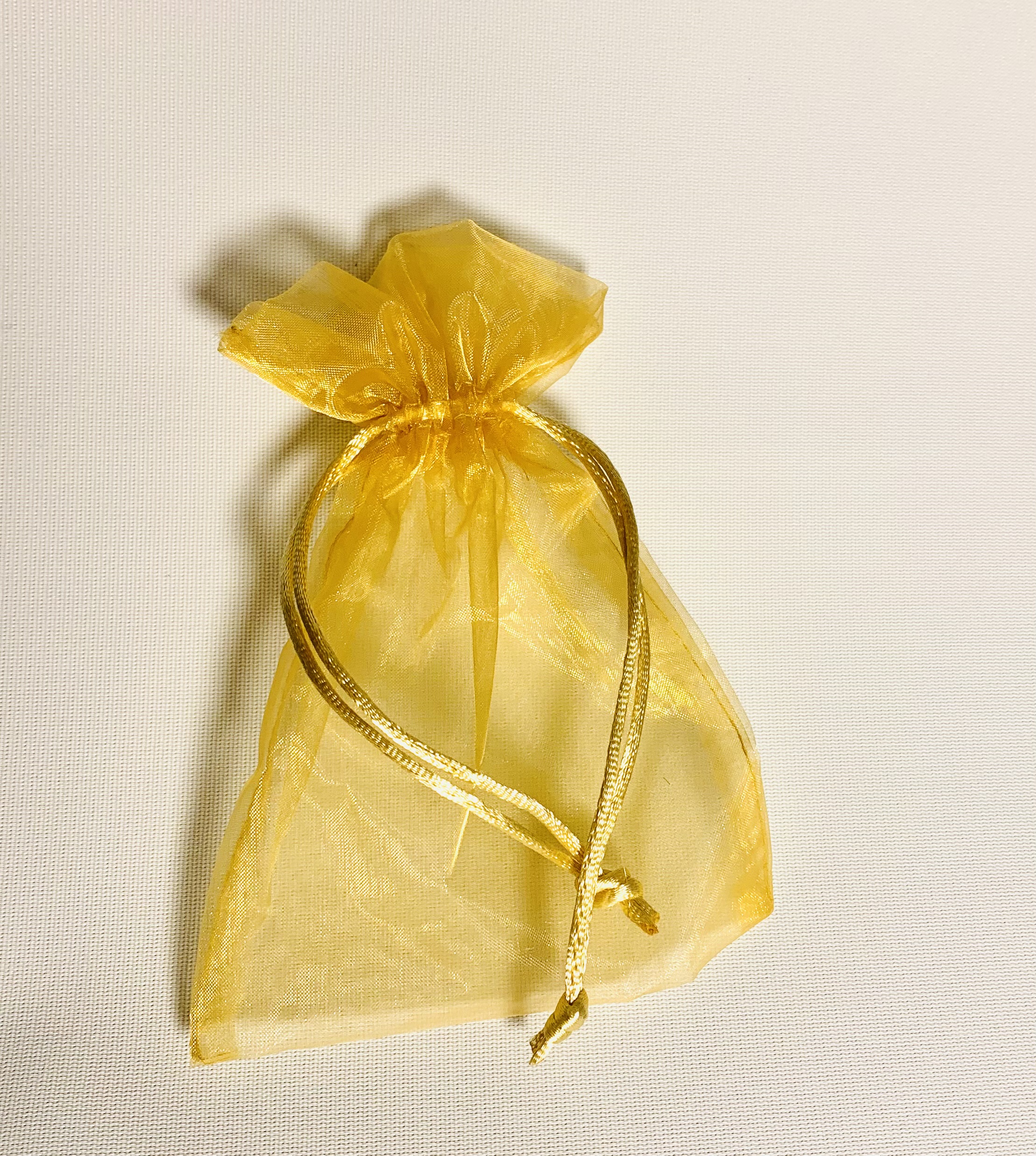 Organza Säckchen gold, 15 Stück