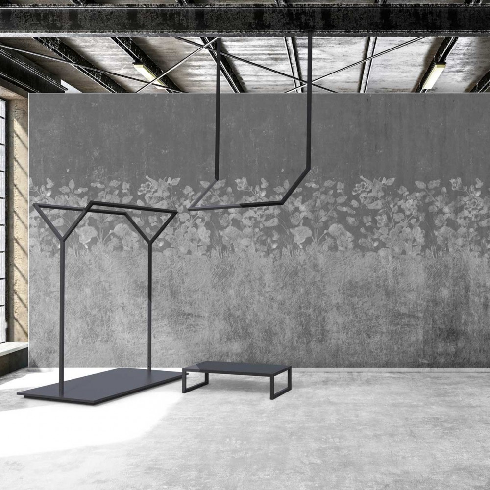 Doppelständer Schwarz, komplette Ansicht mit Kleidung