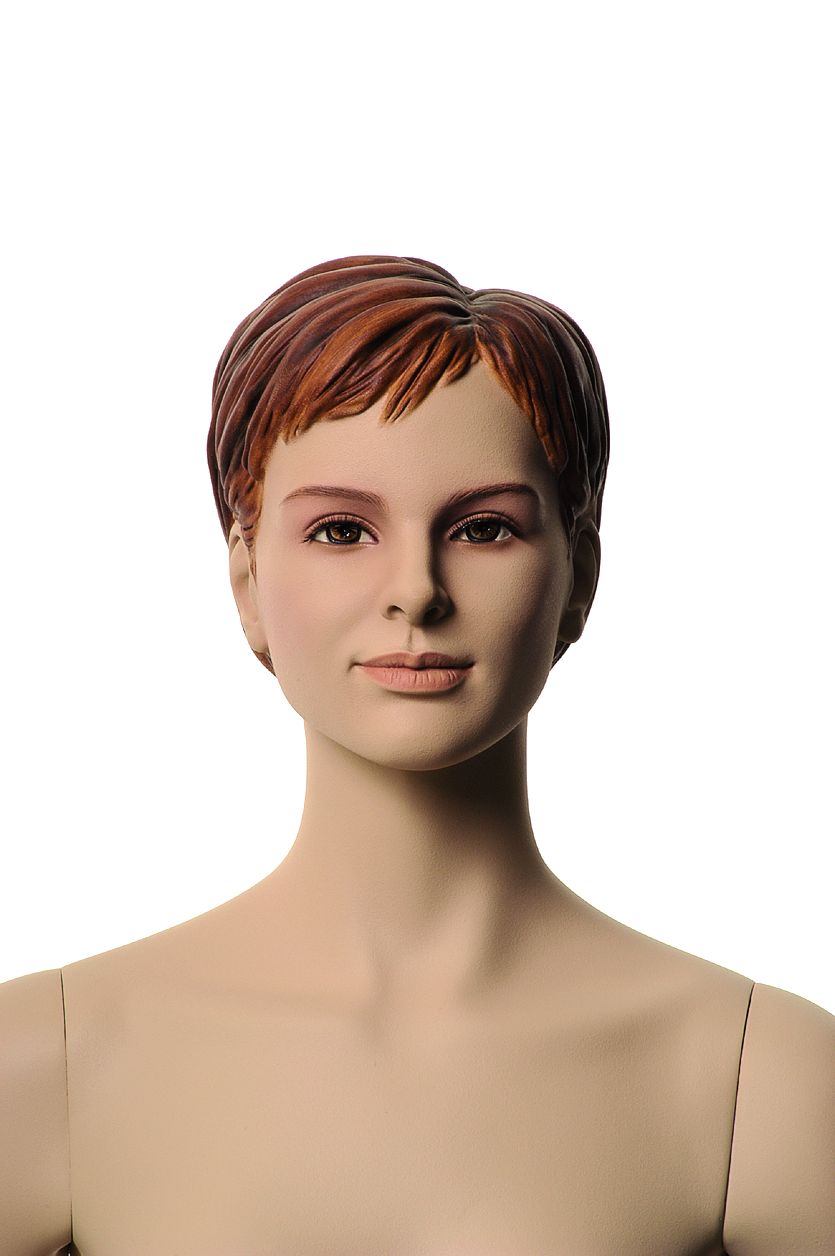 mit Make-up mit skulpturierten Haaren