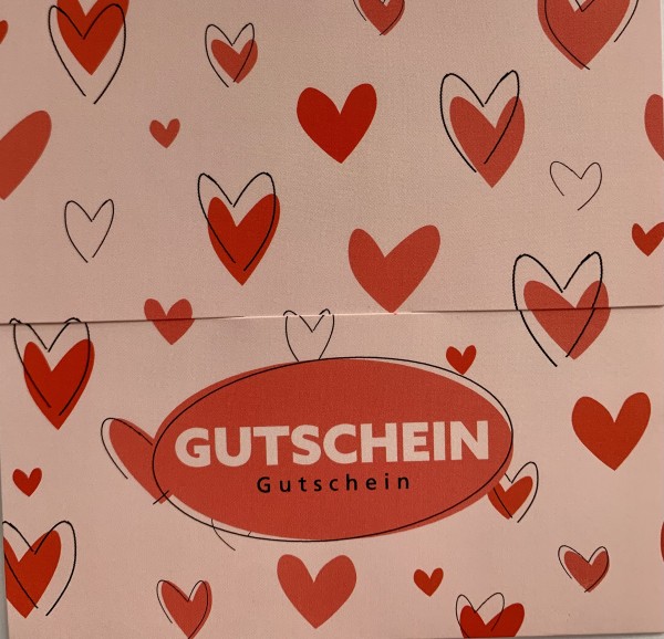 Geschenk Gutschein 12 Stück mit Kuvert