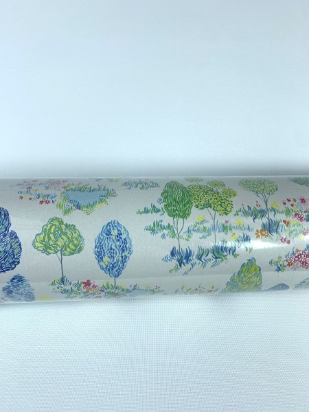 Geschenkpapier Natur gemalt 50 cm x 50 m für Großhändler, handgemaltes Natur-Motiv