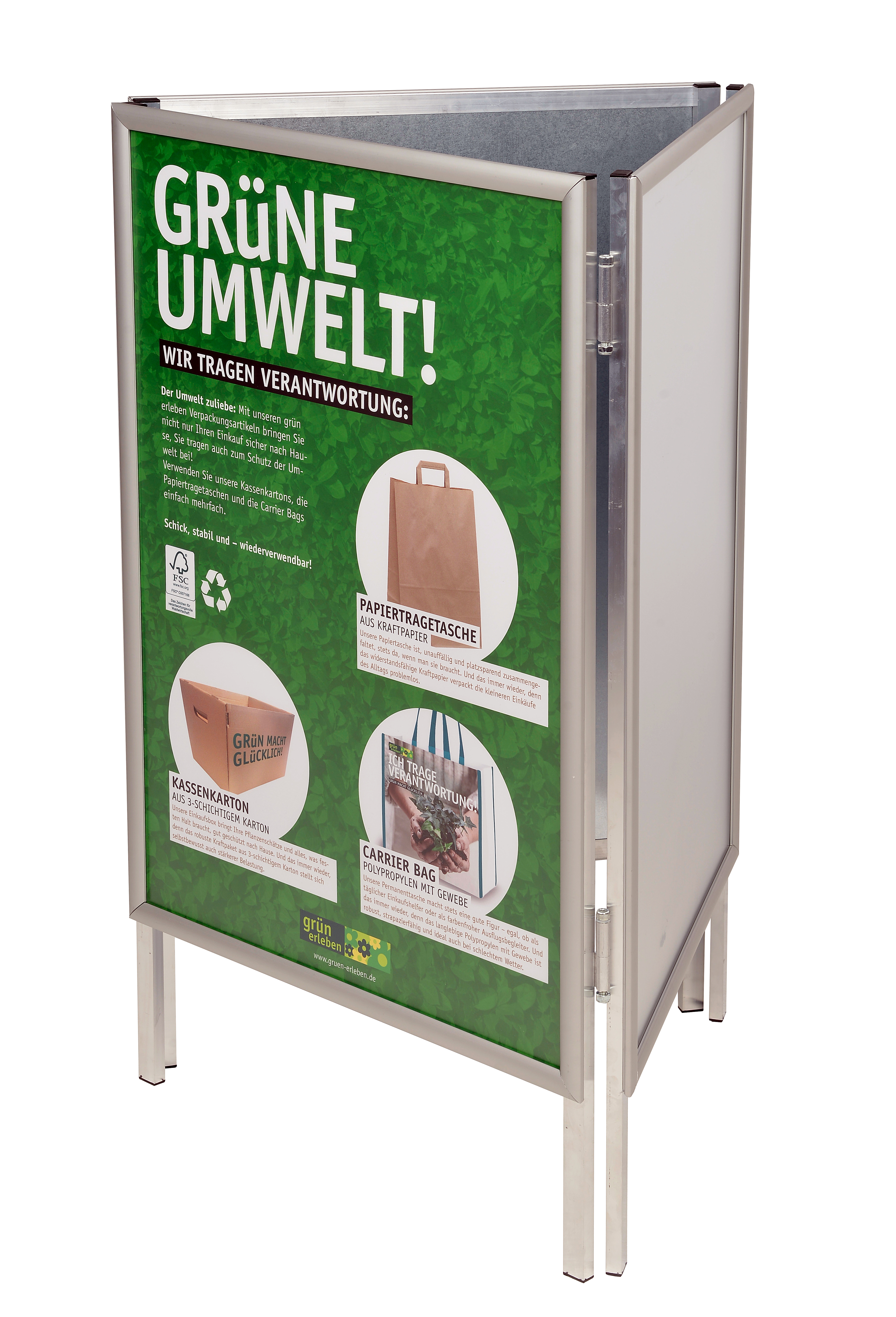 Dreieck-Plakatständer wetterfest, Economy, DIN A1 Dreieck-Plakatständer wetterfest, Economy, DIN A1