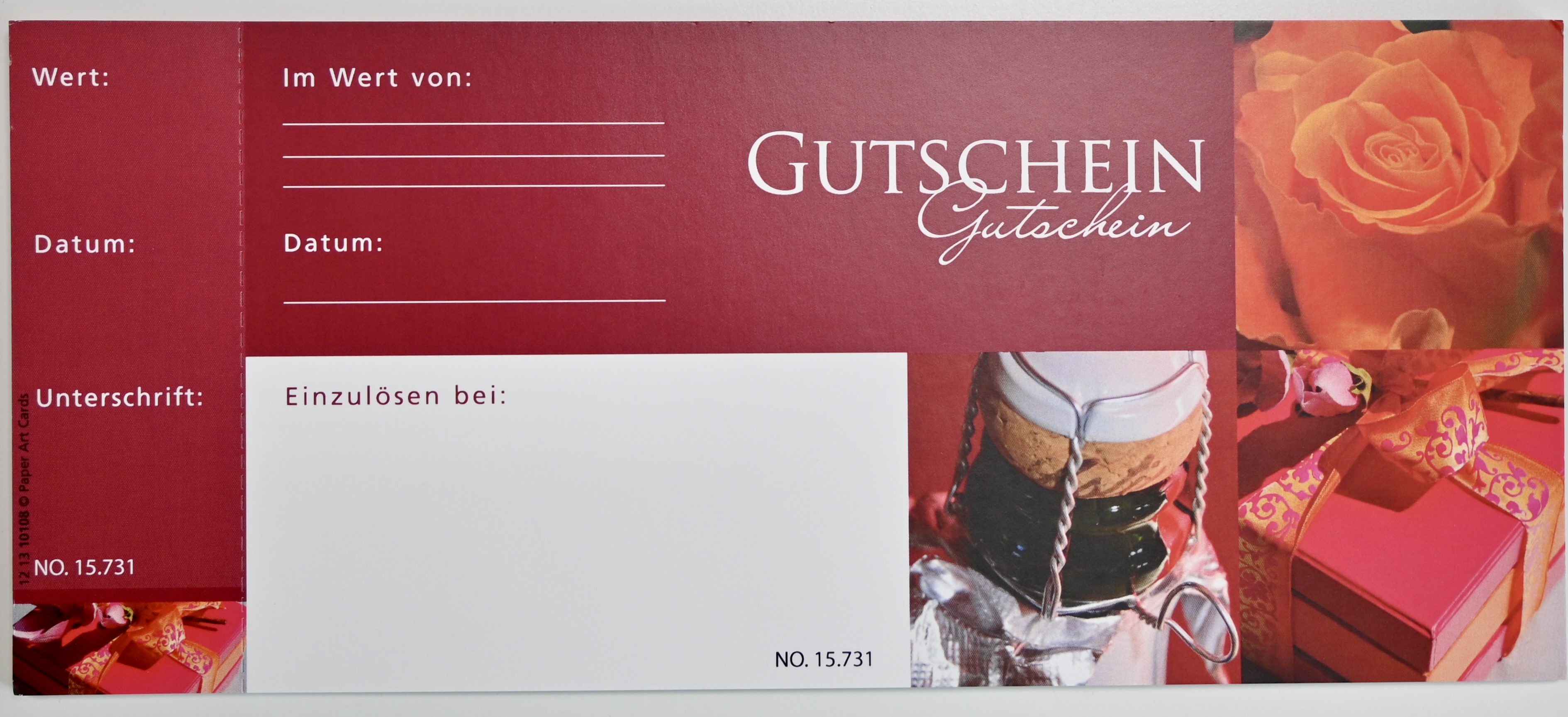 Geschenk Gutschein 10 Stück 