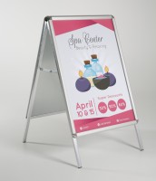 Kundenstopper Outdoor, 32 mm Rondo, DIN A1, silber Kundenstopper Outdoor, 32 mm Rondo, DIN A1, silber