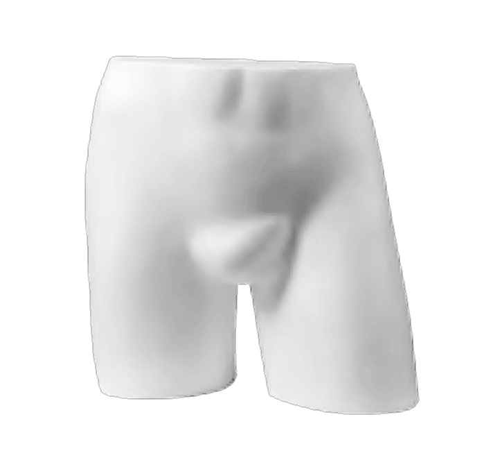 Herrenhüfttorso weiß