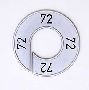 811-106179900 Größenscheibe silber/schwarz - bedruckt