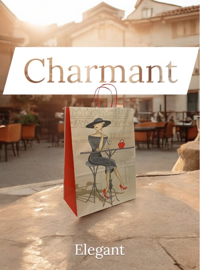 Papiertragetasche Elegant aus Kraftpapier mit Papierkordel – 250 Stück