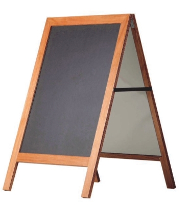 411-18695 Gehwegaufsteller aus Holz