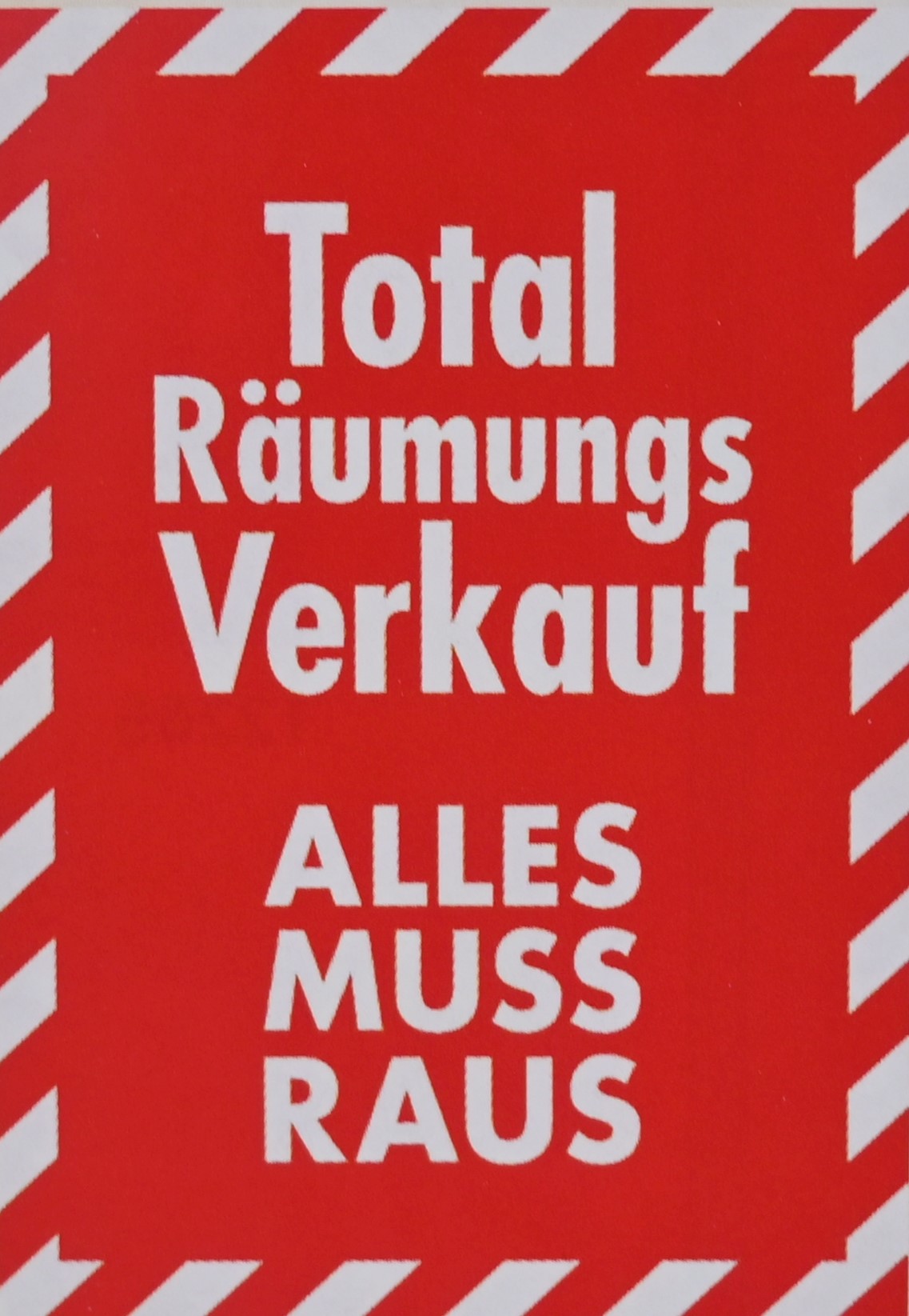Rahmenplakat DIN A1 "Totaler Räumungsverkauf", 1 Stück