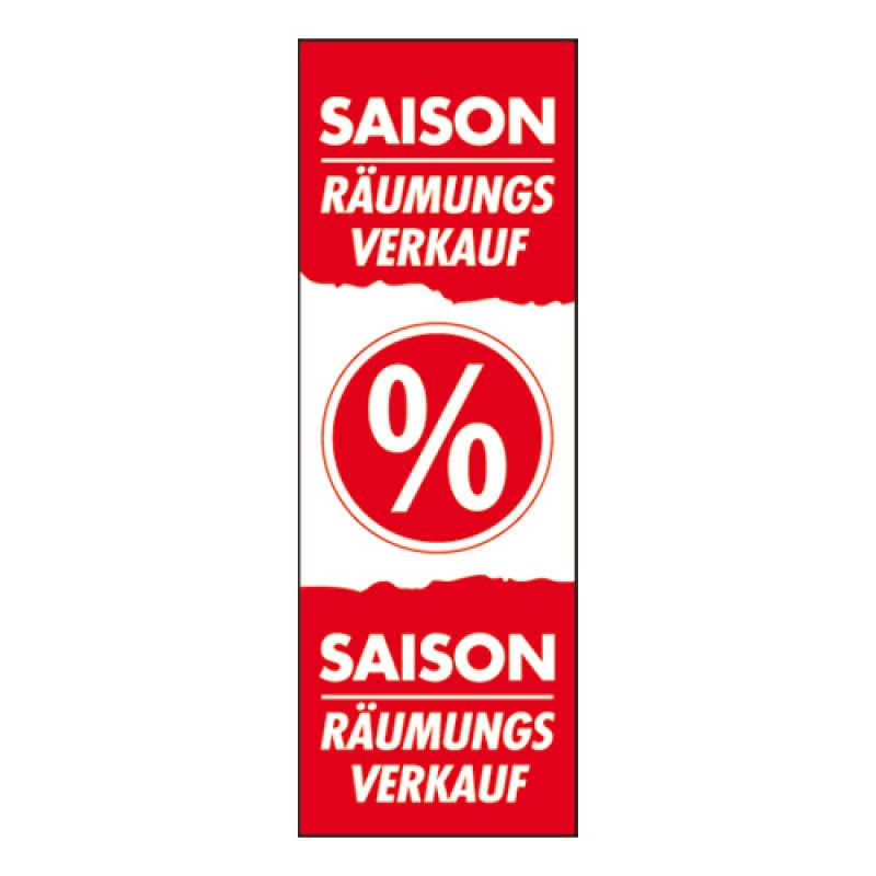 Plakat 'Saison Räumungsverkauf', Langbahn Plakat 'Saison Räumungsverkauf', Langbahn