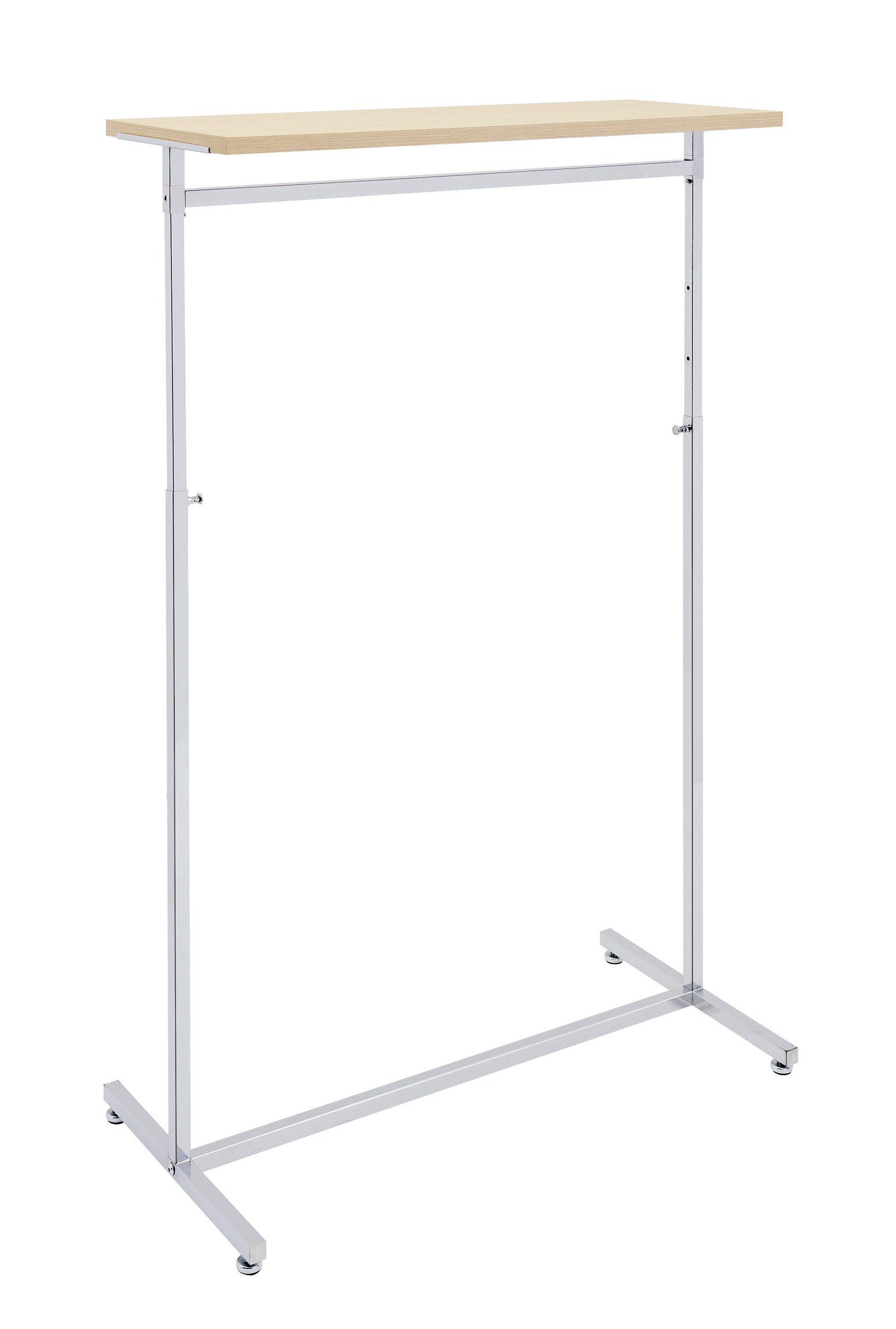 Abhängeständer/Verkaufsständer Länge 100cm, mit Ablage in weiß matt, höhenverstellbar