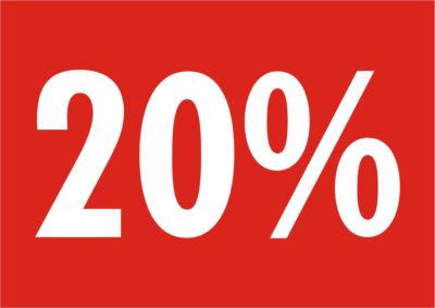 ch12392 Rahmenschild DIN A4 "10%" bis "50%" quer, 10 Stück