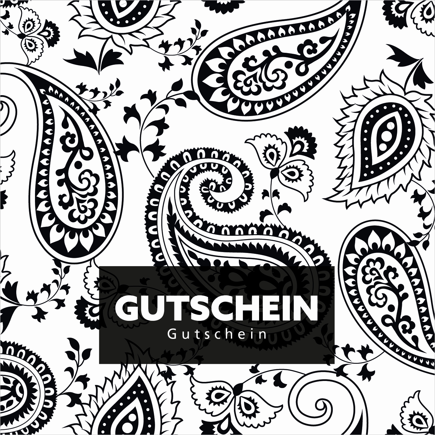 Geschenk Gutschein 12 Stück mit Umschlag