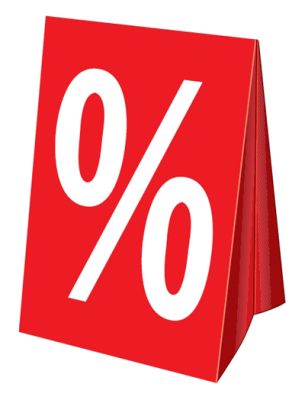 Dachaufsteller DIN A3 "%"-Zeichen 1 Stück