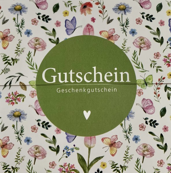 Geschenk Gutschein 12 Stück mit Umschlag
