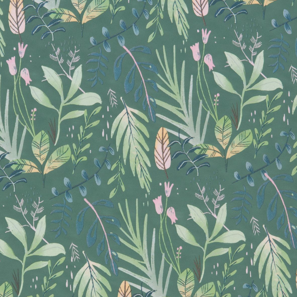 Vorderansicht Geschenkpapier Floratraum 50 cm x 50 m, Blattmotiv für Großhändler