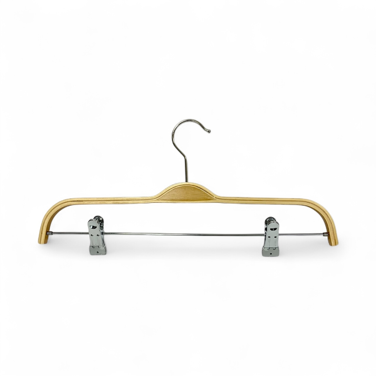 Schichtholz-Clipbügel 50 Stück Buche natur lackiert  Schichtholz-Clipbügel 50 Stück Buche natur lackiert