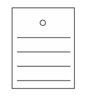 Etiketten 1000 Stück  weiß bedruckt, gelocht 35x45mm