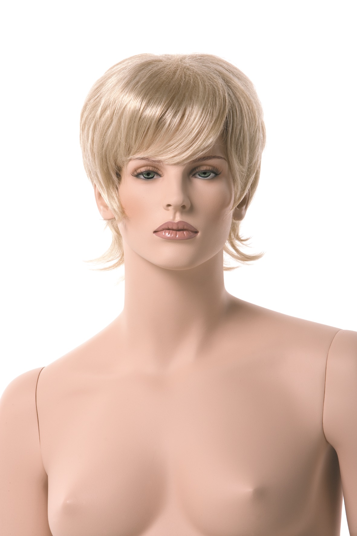 mit Make-up und Kopf für Perücke