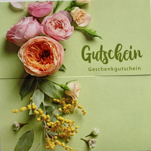 Geschenk Gutschein 12 Stück mit Kuvert