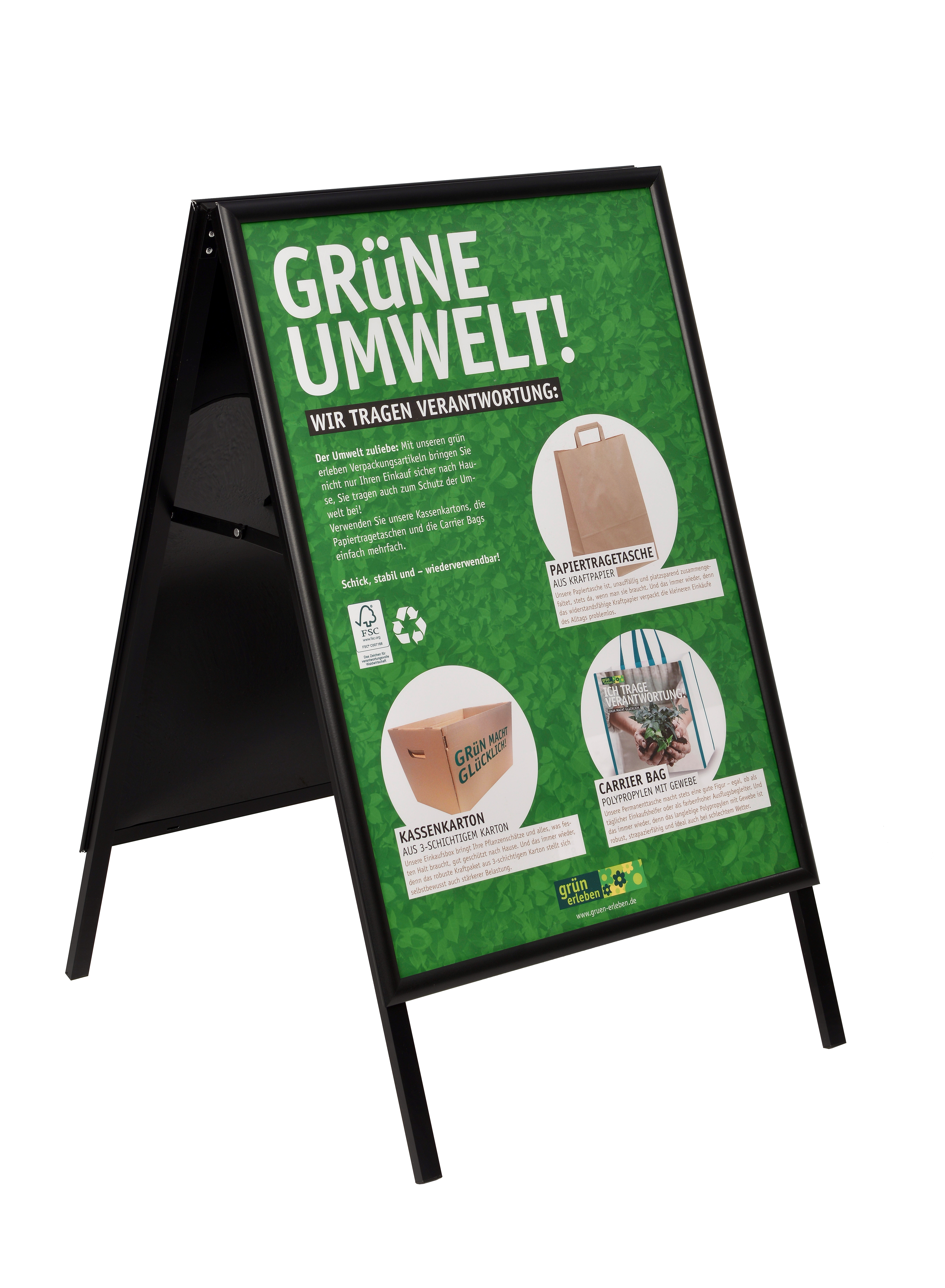 Kundenstopper, 25 mm, Gehrung, DIN A1, schwarz, mit schwarzer Rückwand Kundenstopper, 25 mm, Gehrung, DIN A1, schwarz, mit schwarzer Rückwand