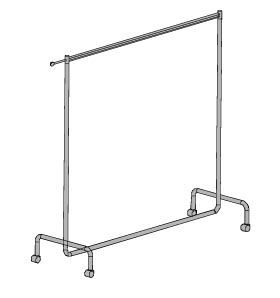 Stabiler Rollständer 170 cm – extrem belastbar für schweren Kleidungseinsatz