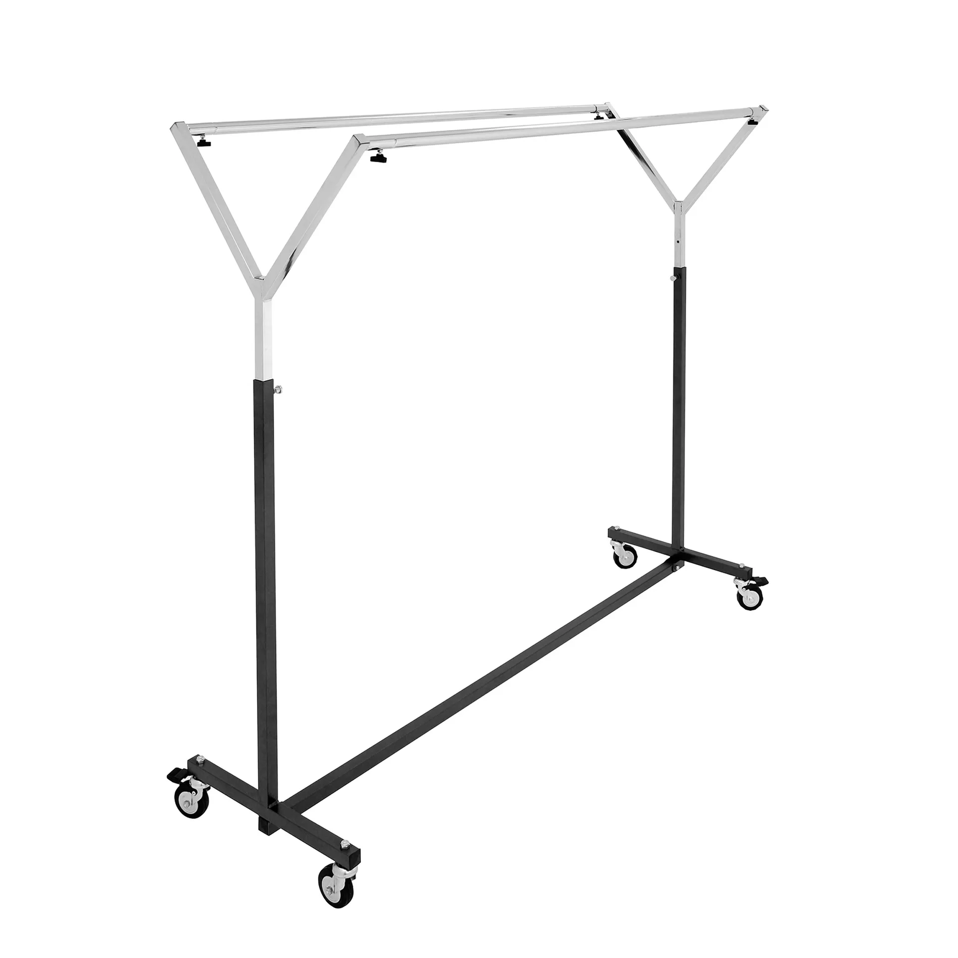 Doppel-Rollständer schwarz/chrom, 140 cm