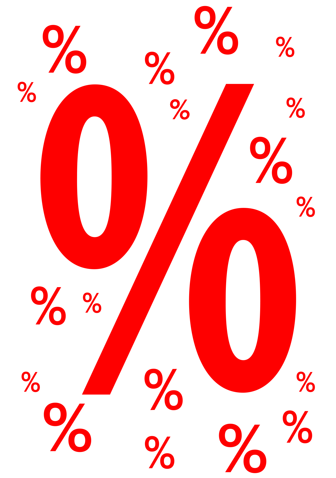 Rahmenplakat DIN A1 "%"-Zeichen, 1 Stück