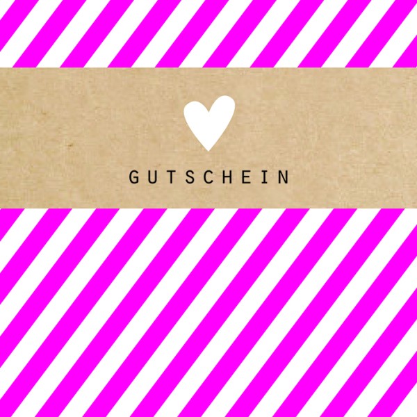 Geschenk Gutschein 12 Stück mit Umschlag