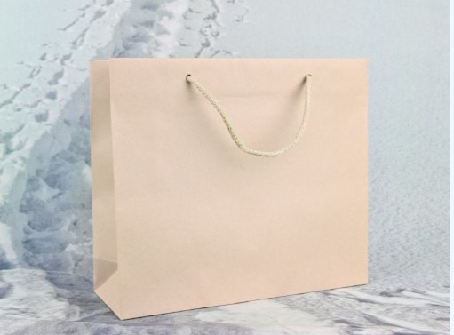 Cremefarbene Papiertragetasche Ivory mit Baumwollkordel, 10 Stück, robust und elegant, ideal für Geschenke und Premium-Produkte