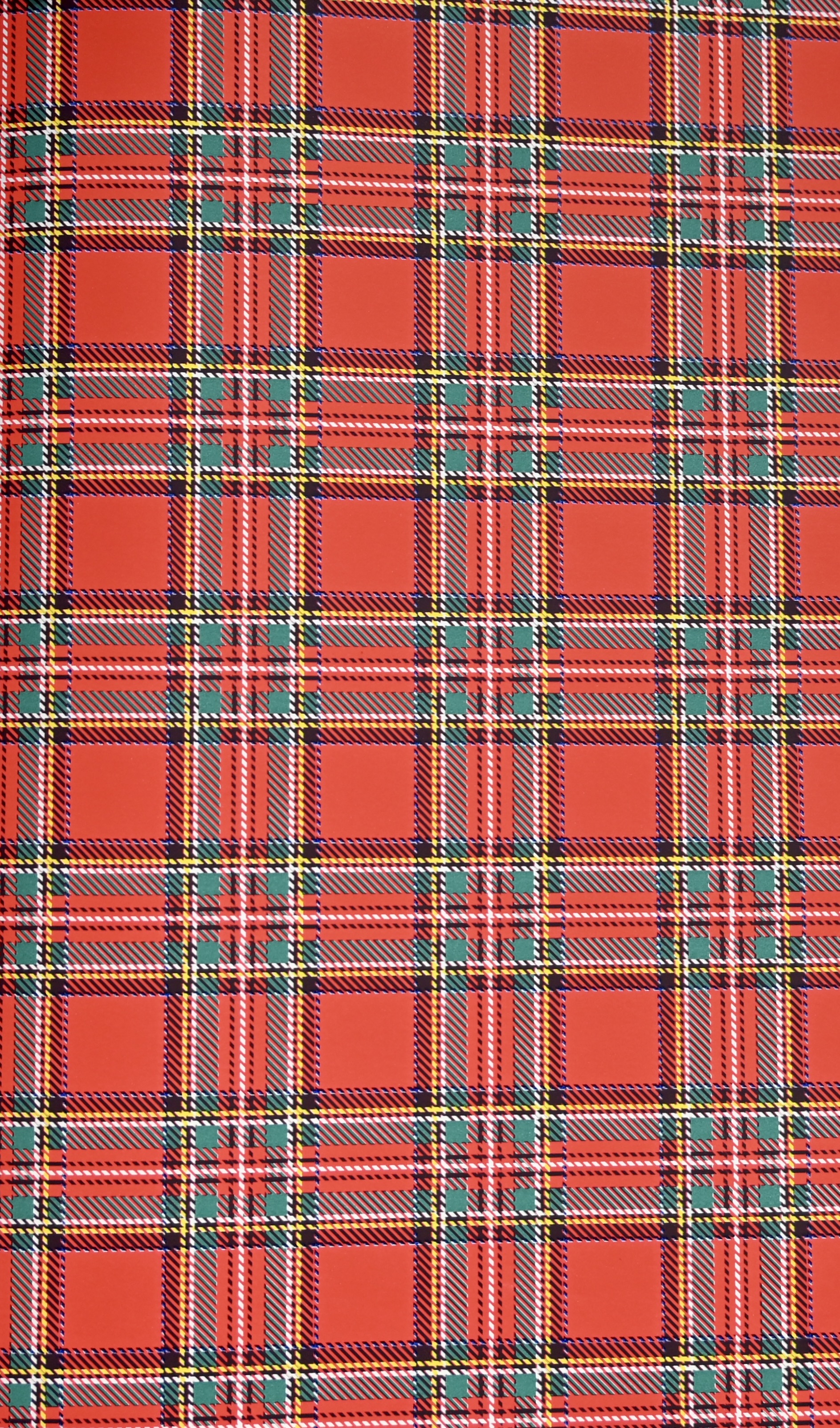 Weihnachts-Geschenkpapier Christmas Tartan 50 cm x 50 m für Großhändler, klassisches kariertes Tartan-Muster in festlichen Farben