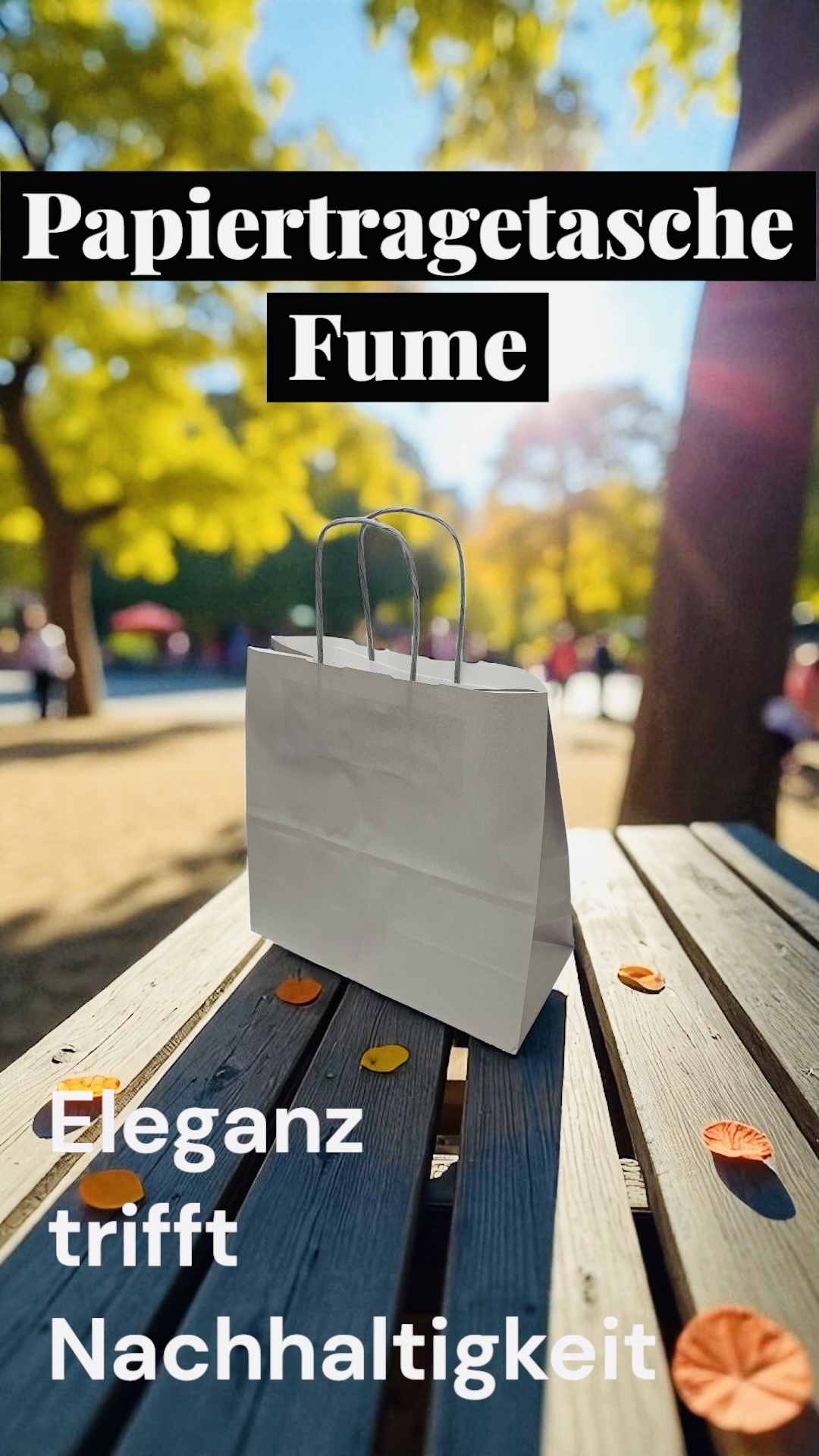 Papiertragetasche spring grau mit Papierkordel,  25 Stück Papiertragetasche spring grau mit Papierkordel,  25 Stück