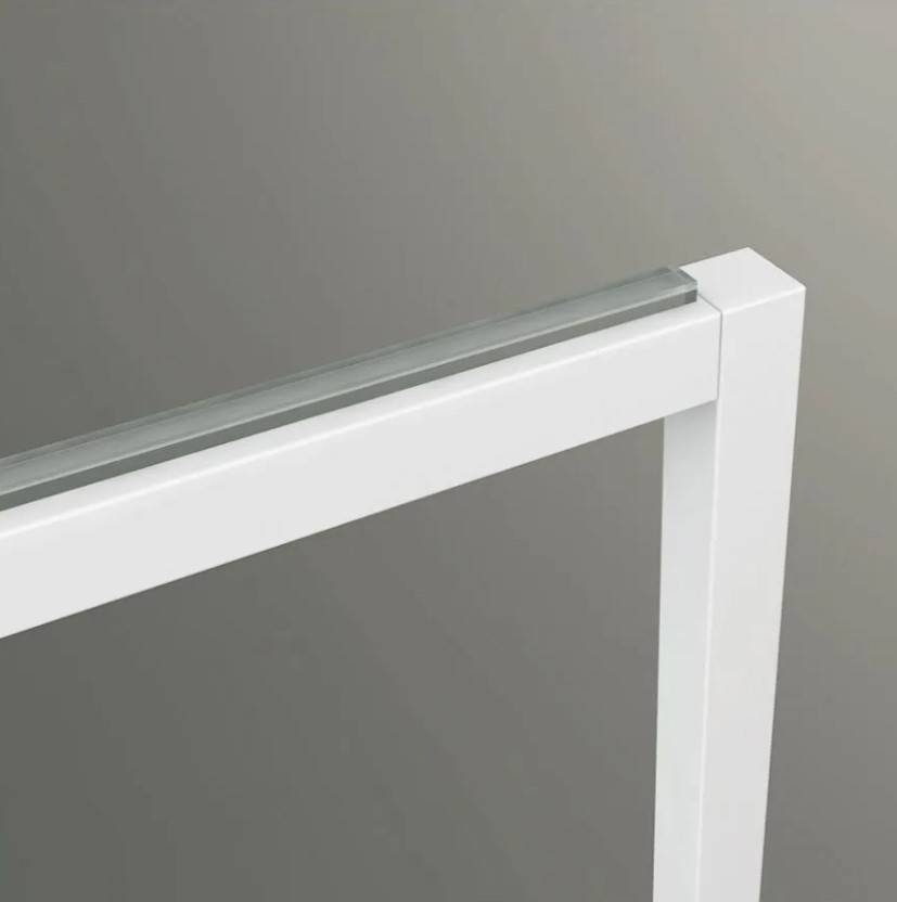 Acrylleiste für Doppelständer 170 cm, Detailansicht, transparentes Material