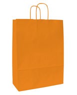 Papiertragetasche spring orange mit Papierkordel, 25 Stück